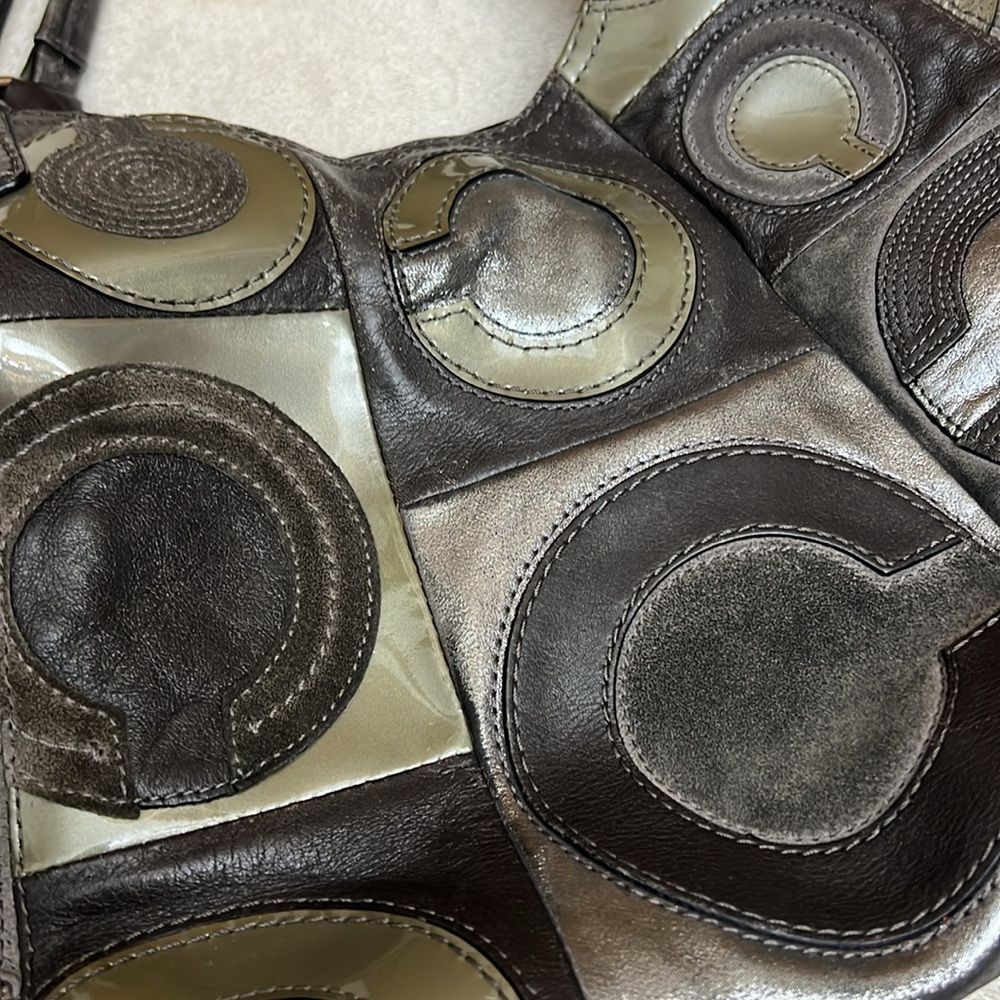 COACH Madison Maggie inlayed patchwork bag - Picture 11 of 13